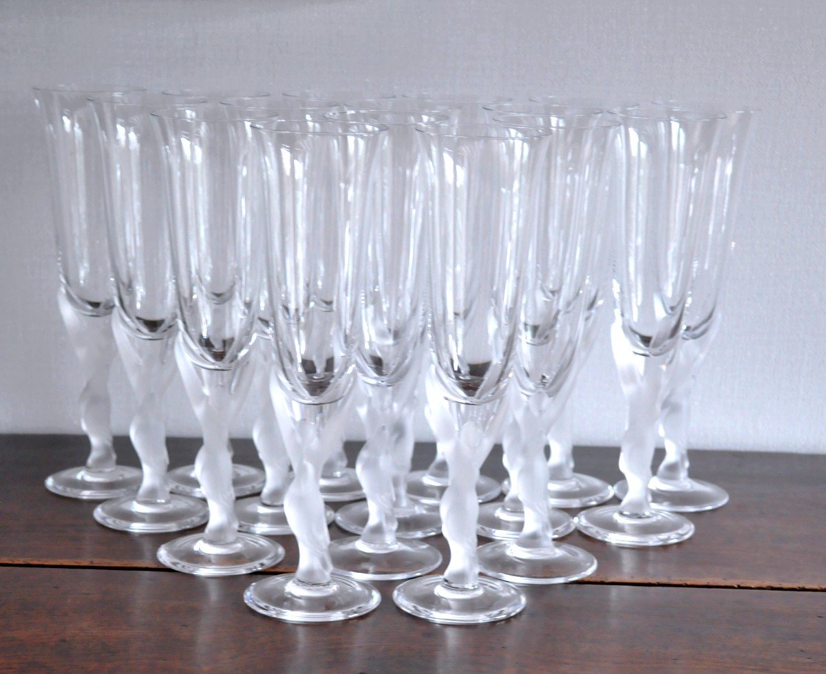 Suite Of 16 Champagne Flutes - Carl Fabergé