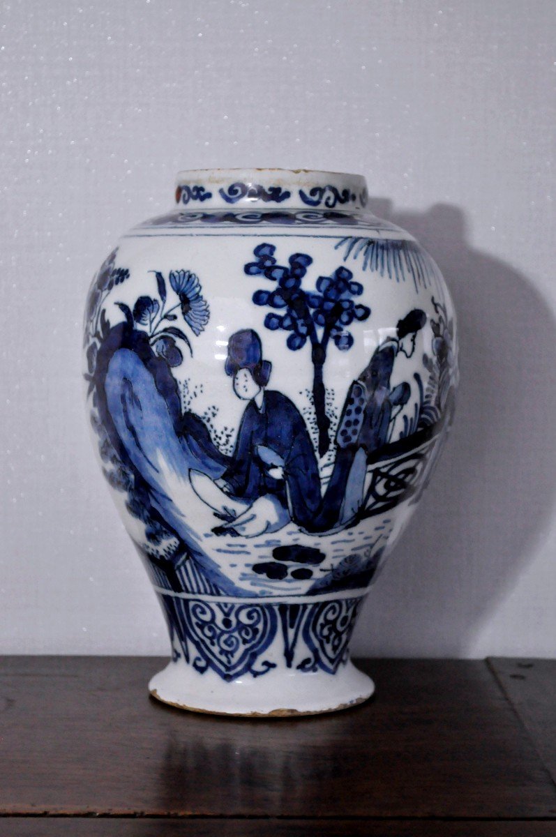Vase En Faïence De Delft - XVIIIème Siècle