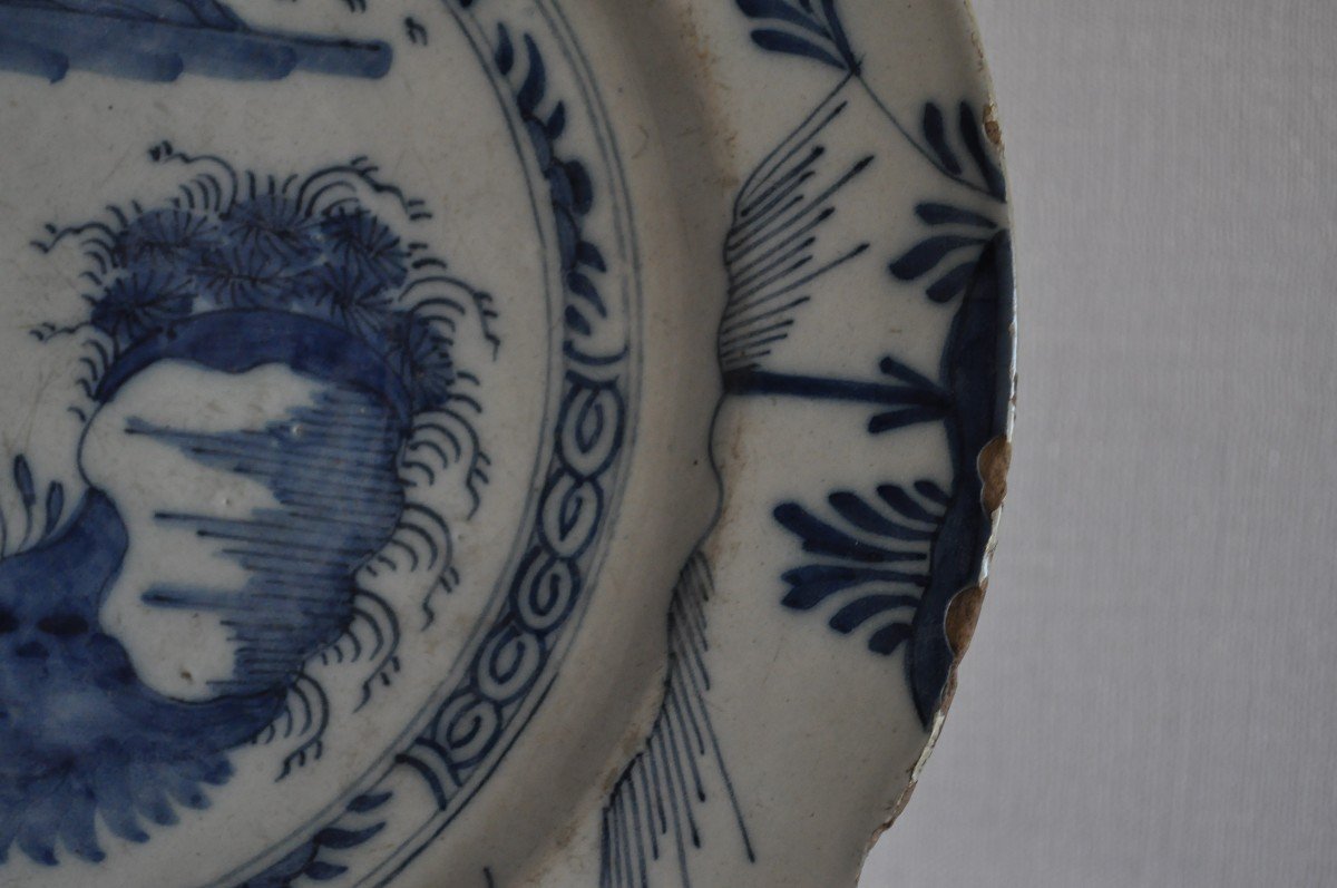 Delft - Plat En Faïence Début XVIIIème-photo-1