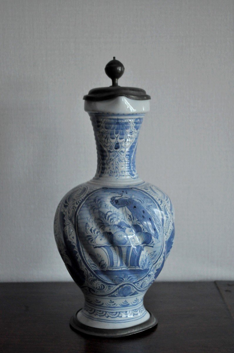 Earthenware Pitcher From Delft Or Nuremberg - Circa 1700-photo-4