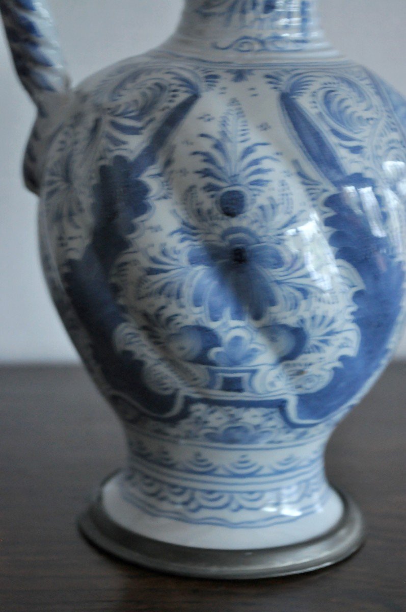 Earthenware Pitcher From Delft Or Nuremberg - Circa 1700-photo-6