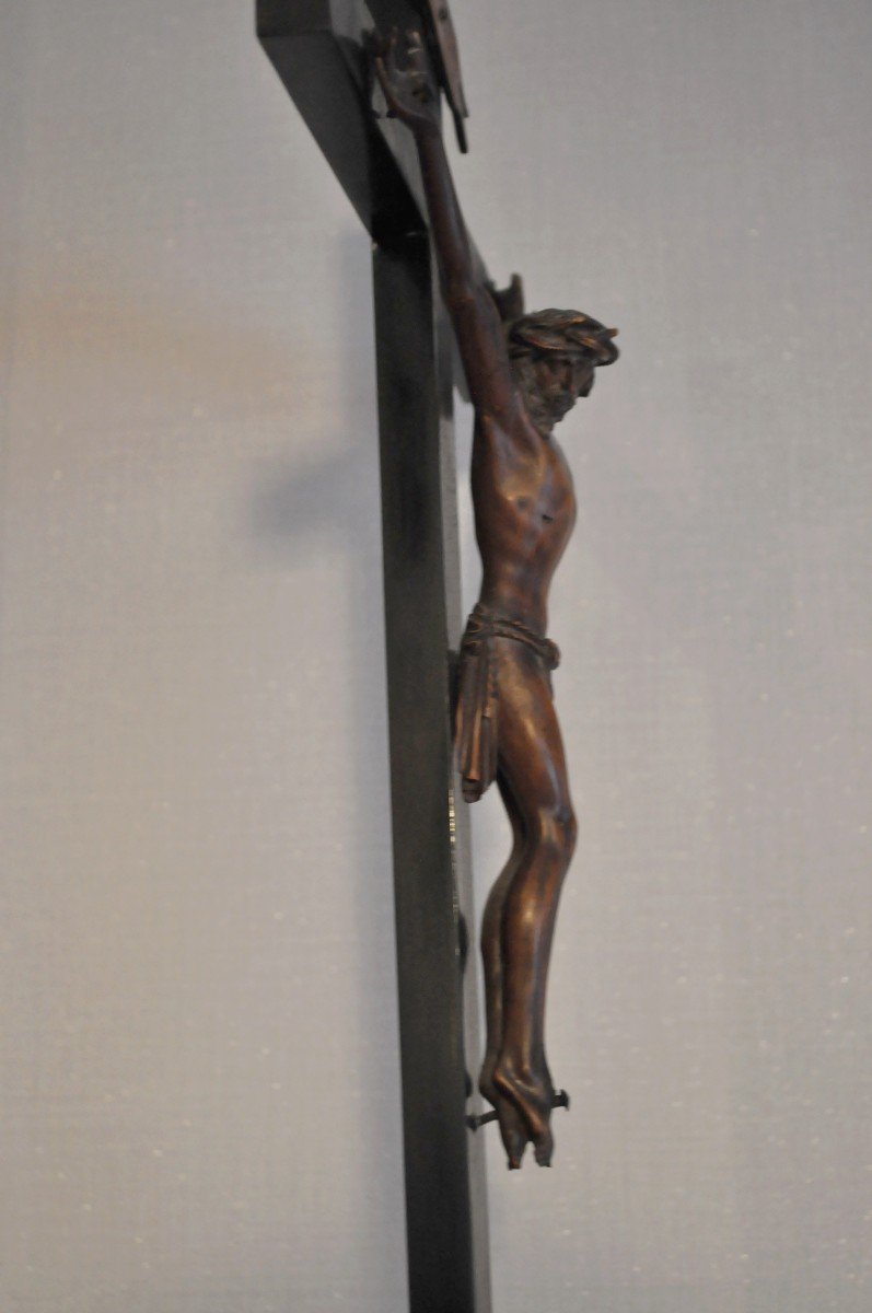 Wooden Crucifix - Wooden Christ - Wooden Support And Scales - XVIIIth-photo-8