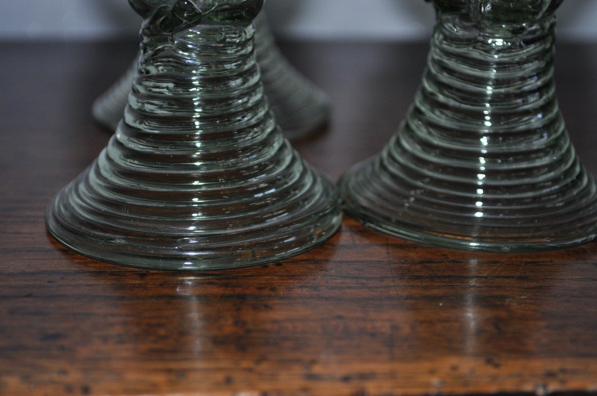 Lot De 6 Verres Römer - Allemagne - Circa 1800-photo-5
