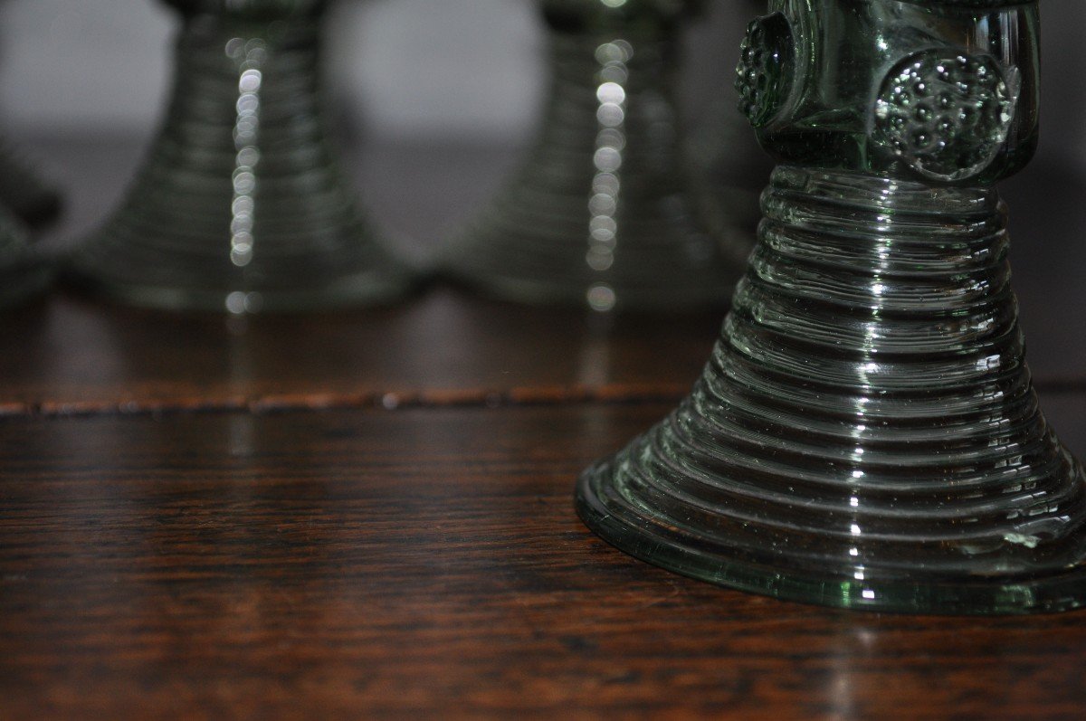 Lot De 6 Verres Römer - Allemagne - Circa 1800-photo-6