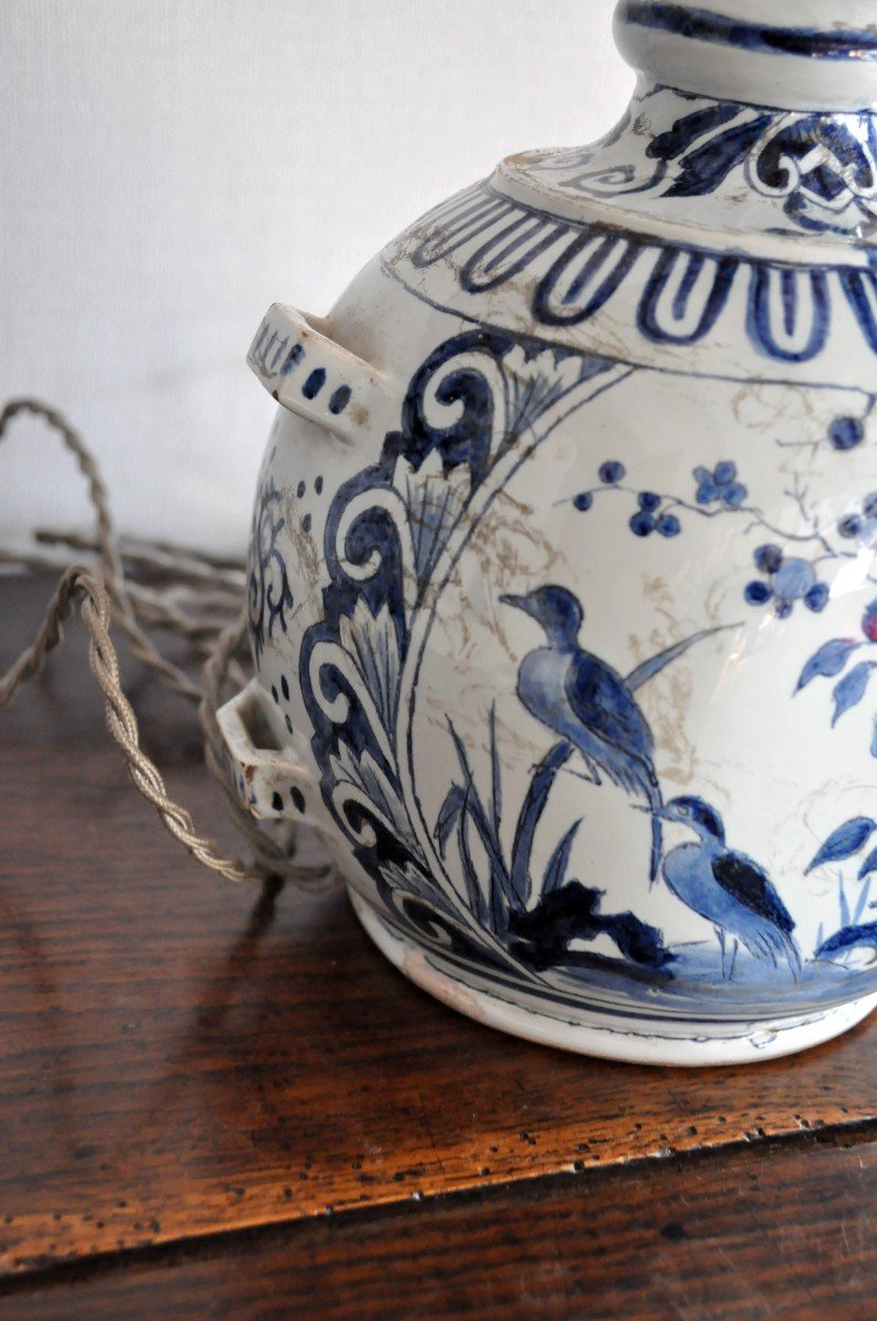 Eighteenth Century Delft Earthenware Gourd - Signed-photo-3