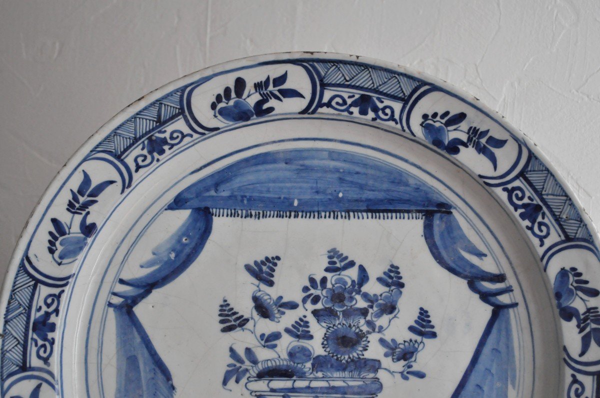 Delft Earthenware Dish - XVIIIth - Signed-photo-2