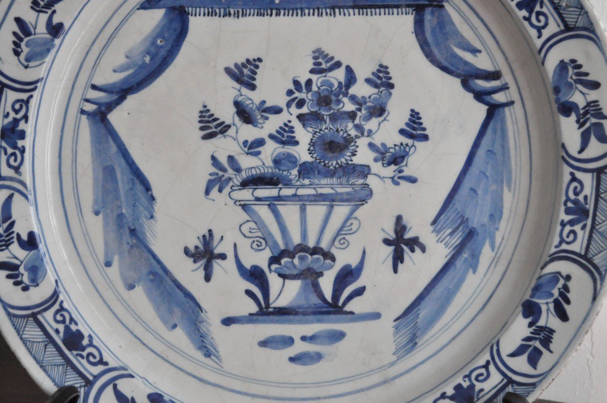 Delft Earthenware Dish - XVIIIth - Signed-photo-3