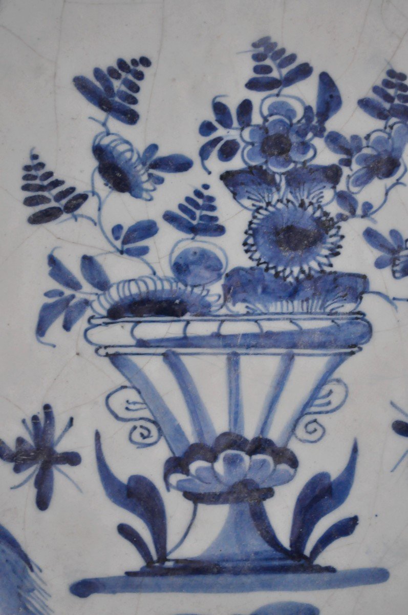 Delft Earthenware Dish - XVIIIth - Signed-photo-3