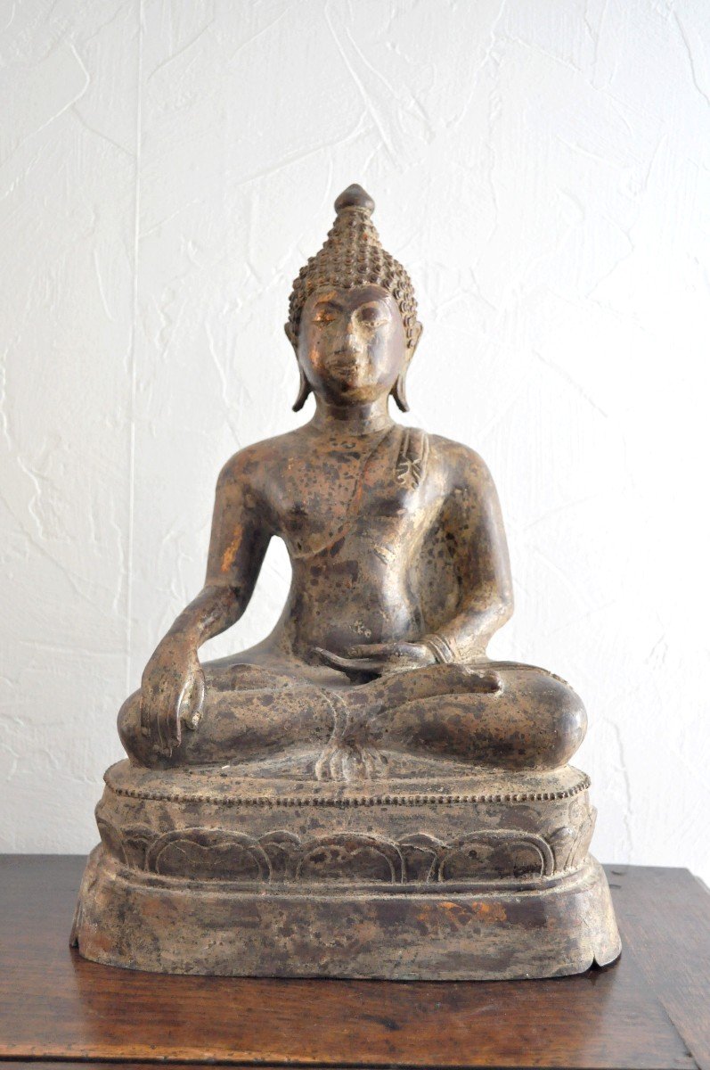 Statue - Bouddha En Bronze - Circa 1700