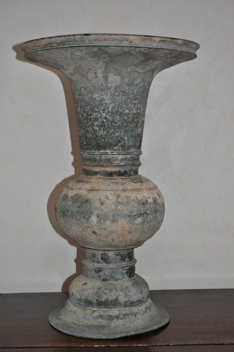 Sculpture Asiatique - Vase Type "gu"-photo-3