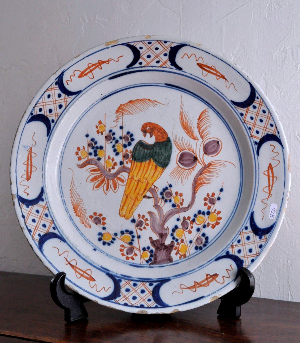 Delft - Polychrome Earthenware Dish - XVIIIth