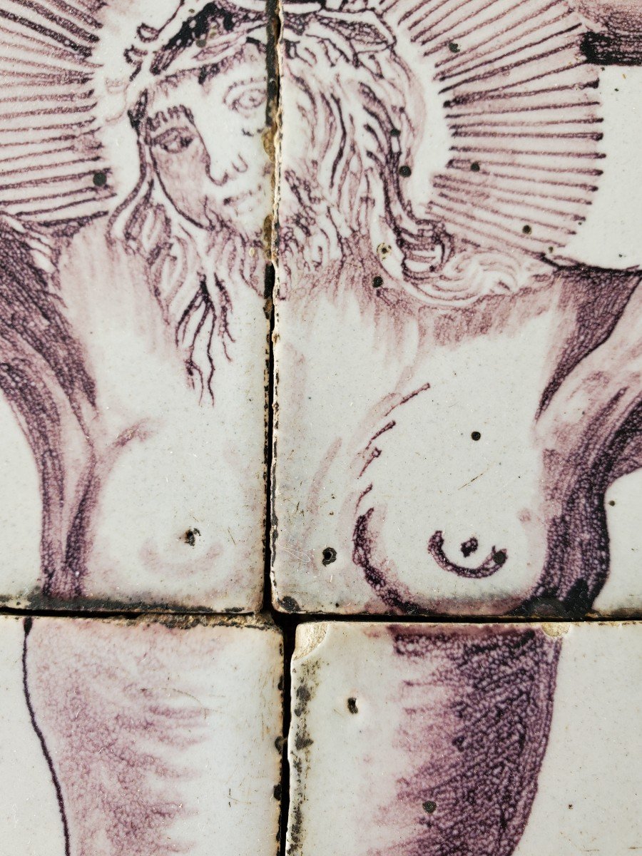 Panel In Delft Tiles - XVIIIth-photo-3