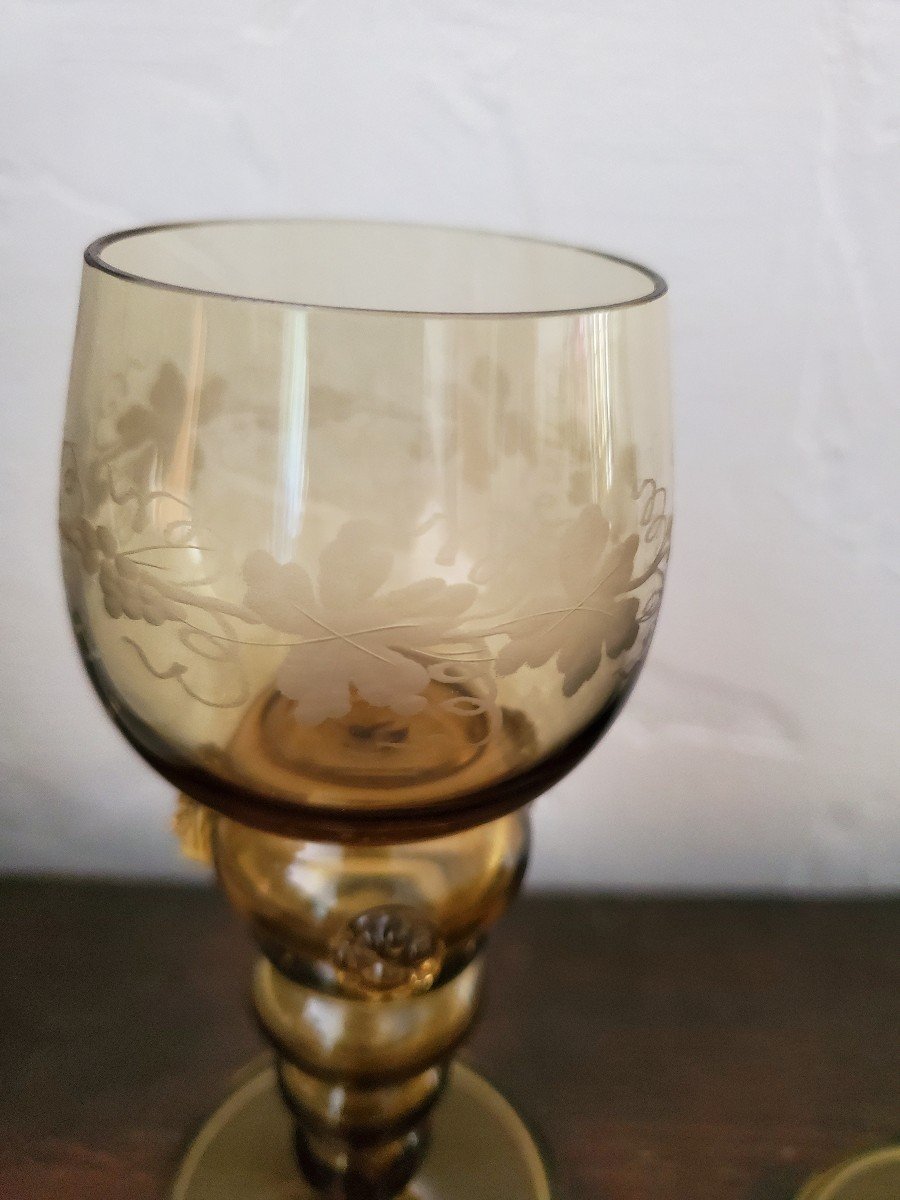 Lot Of 12 Roemer Glasses - XXth-photo-3
