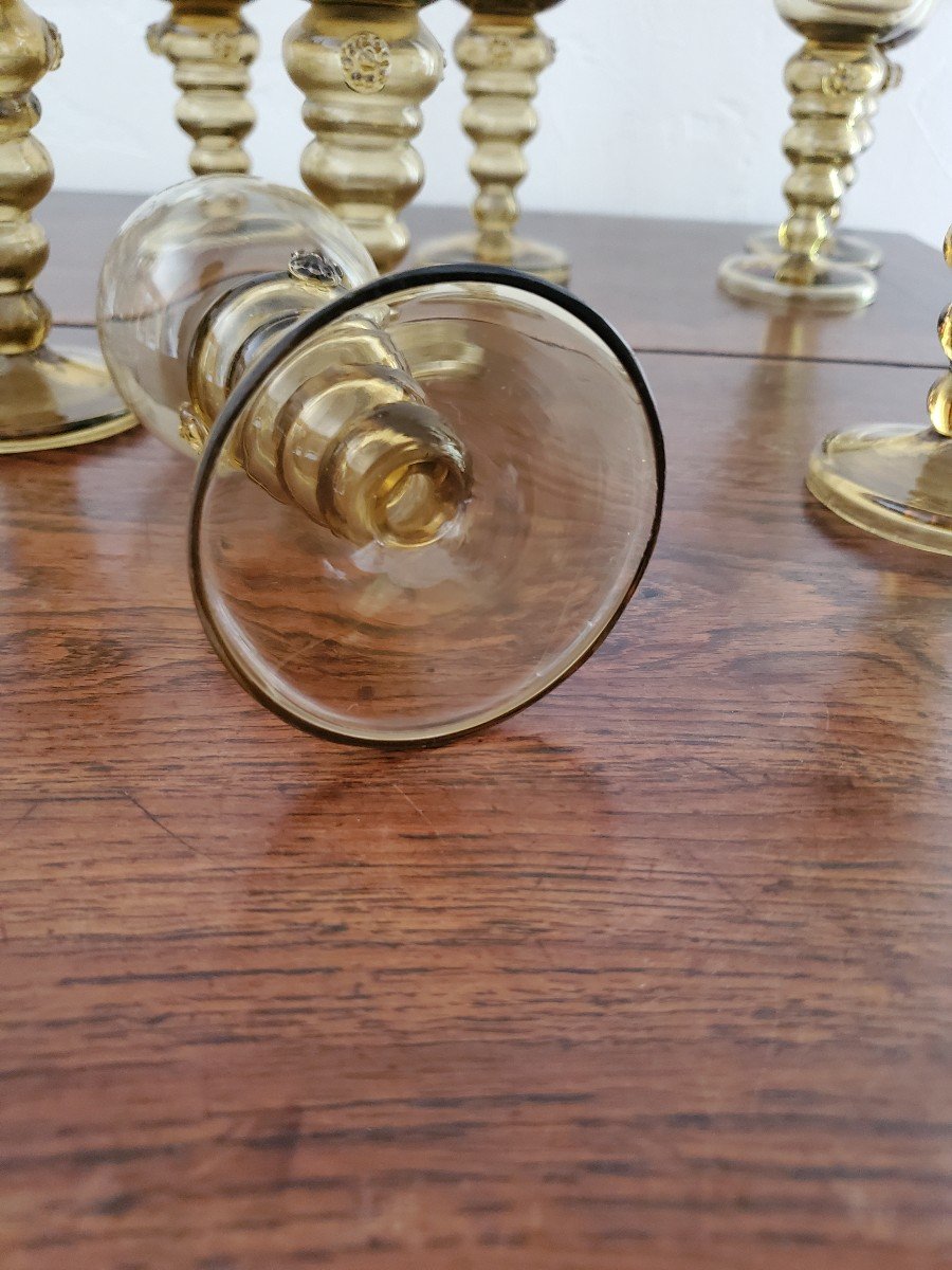 Lot Of 12 Roemer Glasses - XXth-photo-6