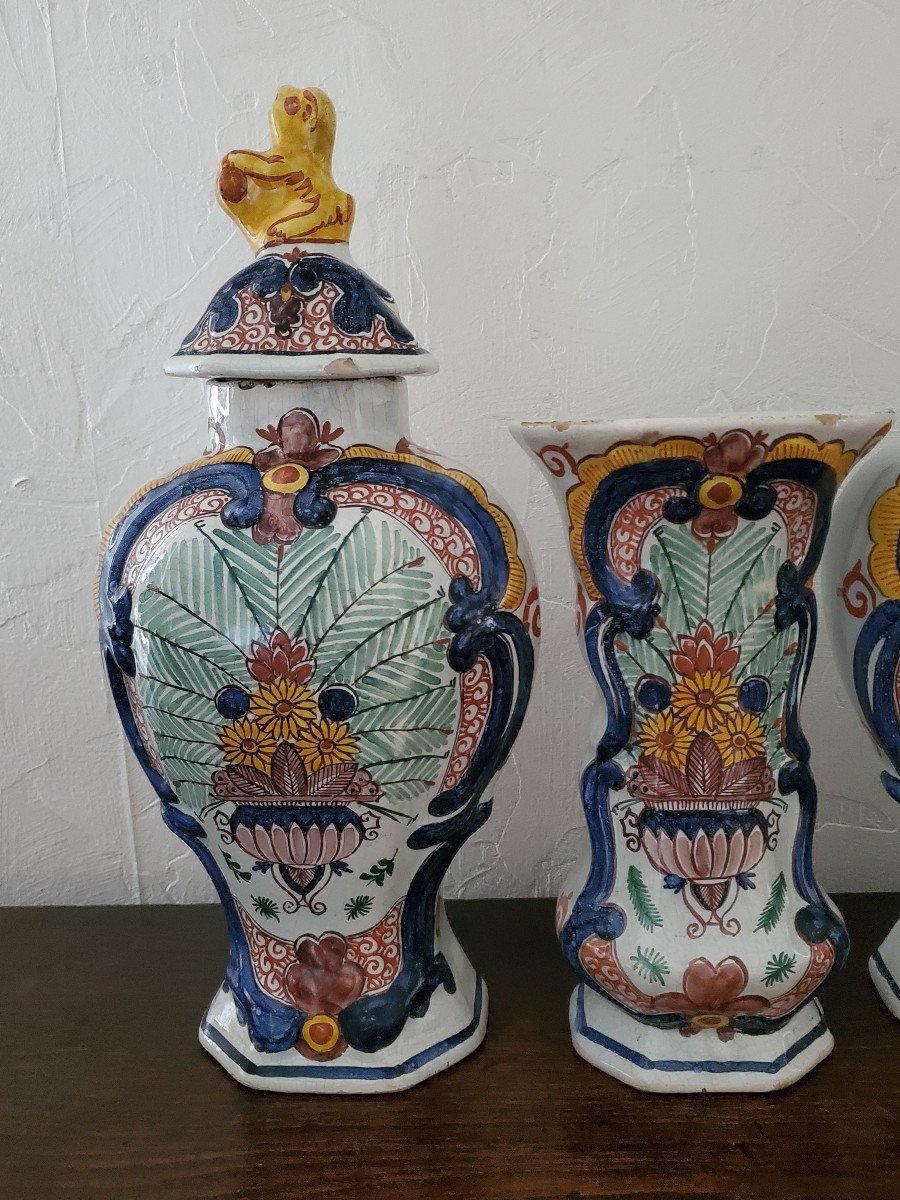 Delft - S2rie 5 Earthenware Pieces - 18th Century-photo-2