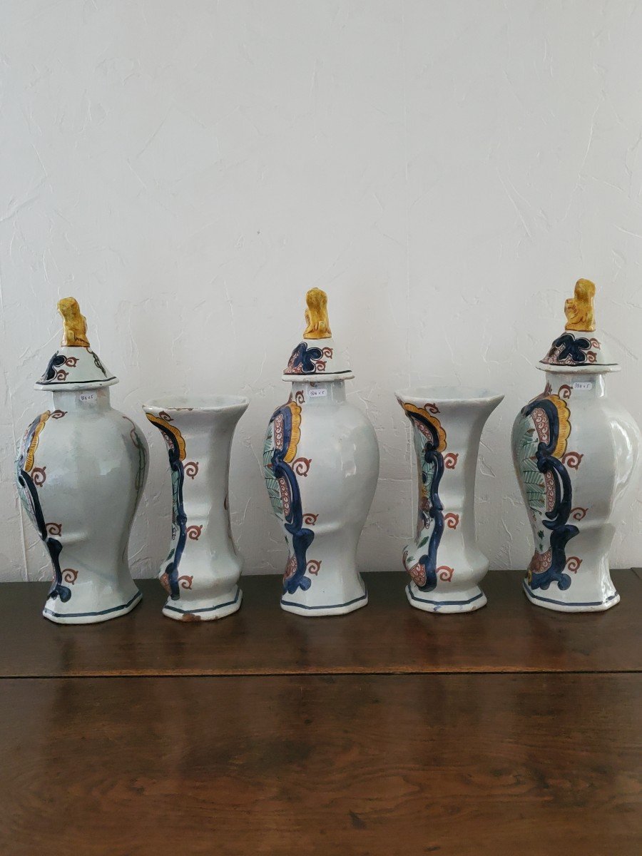 Delft - S2rie 5 Earthenware Pieces - 18th Century-photo-1