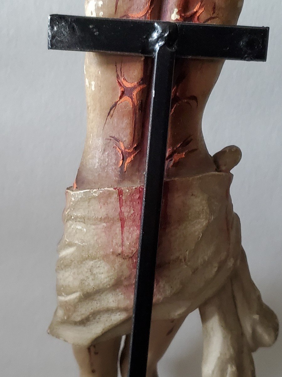 Sculpture - Christ On The Cross - On Base - 19th Century-photo-8