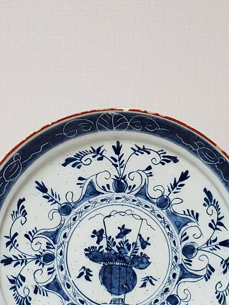 Delft - Earthenware Plate - Early 18th Century-photo-3