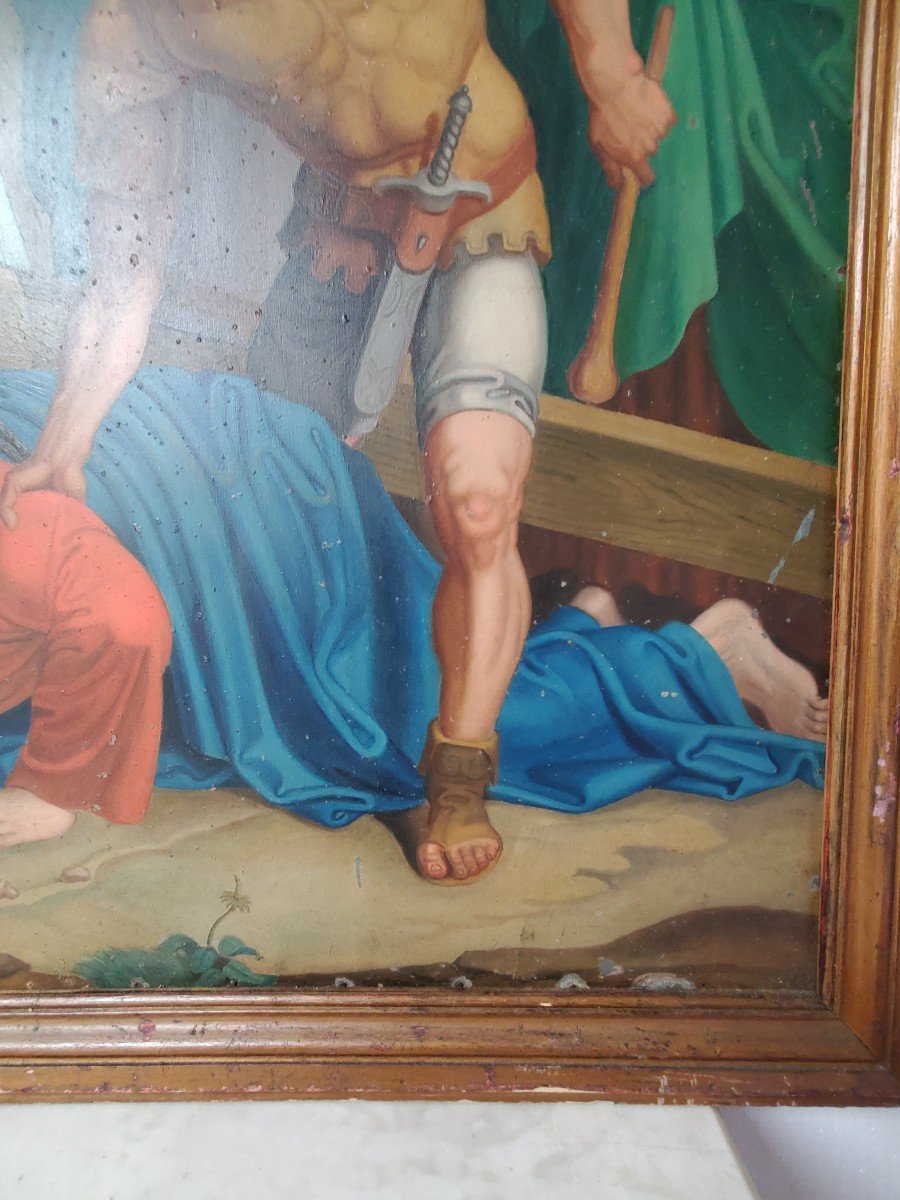 2 Oils On Metal - Religion - Circa 1800-photo-7