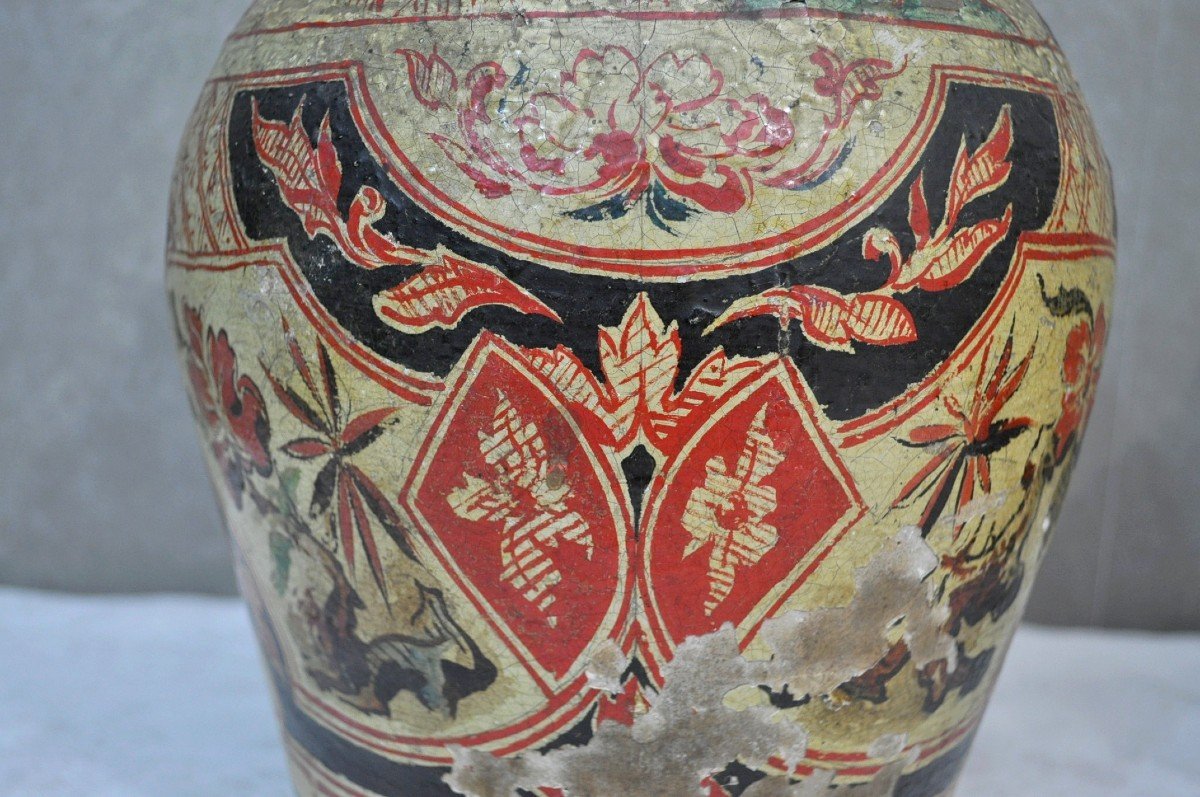 Persian! Iran? Pair Of Ceramic Funeral Urns - Late 18th Century-photo-1