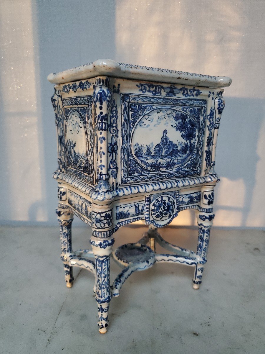 Covered Pot - Delft Earthenware - Circa 1800-photo-4