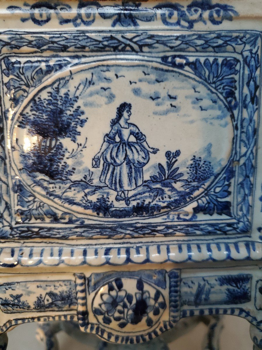 Covered Pot - Delft Earthenware - Circa 1800-photo-3