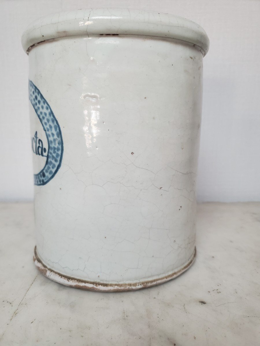 Medicine Pot - Albarello Earthenware - Italy - 18th Century-photo-2