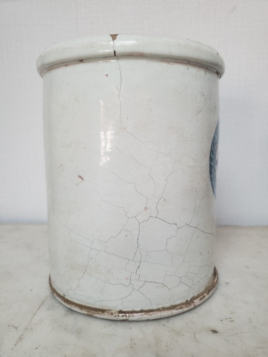 Medicine Pot - Albarello Earthenware - Italy - 18th Century-photo-4