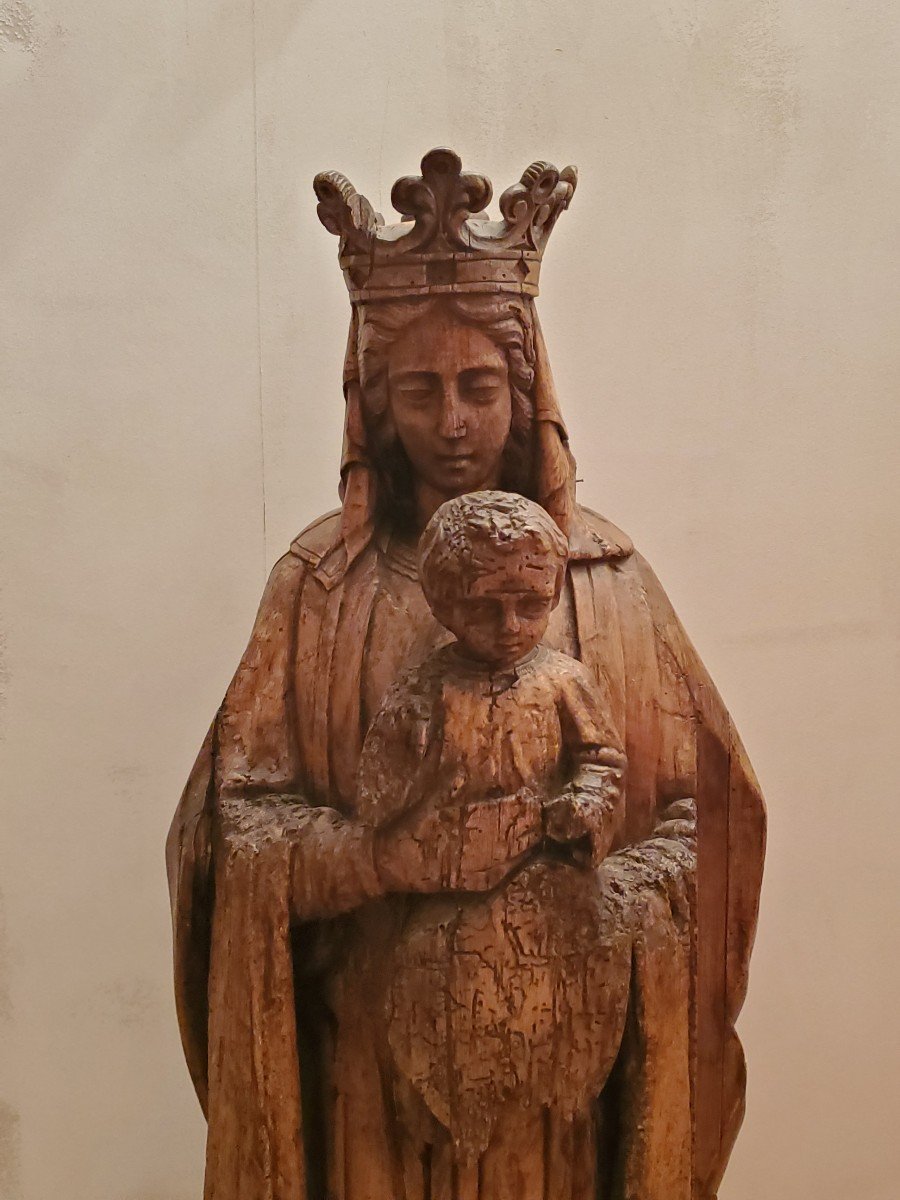 Sculpture - Virgin And Child - Wood - Circa 1800-photo-2