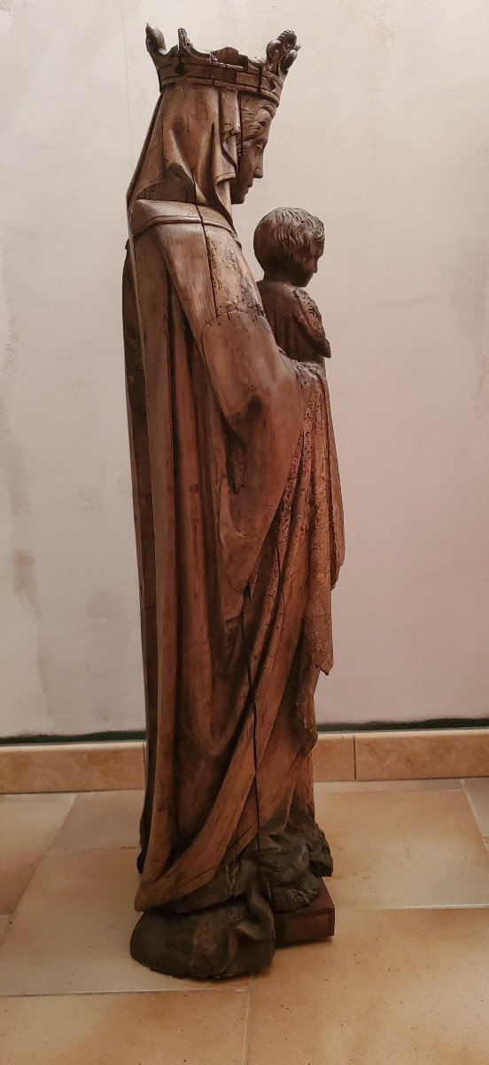 Sculpture - Virgin And Child - Wood - Circa 1800-photo-4