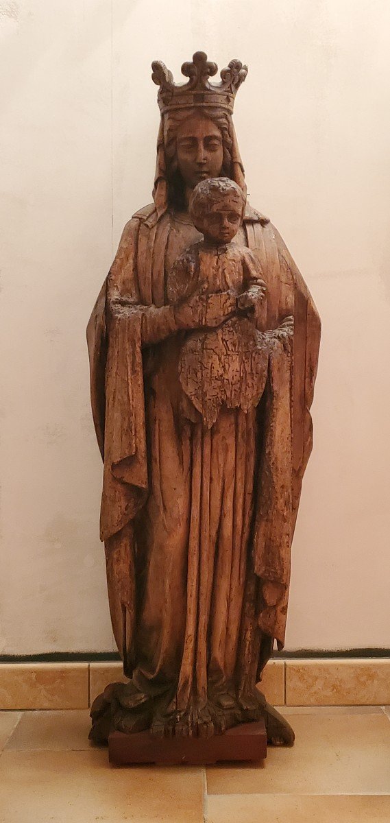 Sculpture - Virgin And Child - Wood - Circa 1800