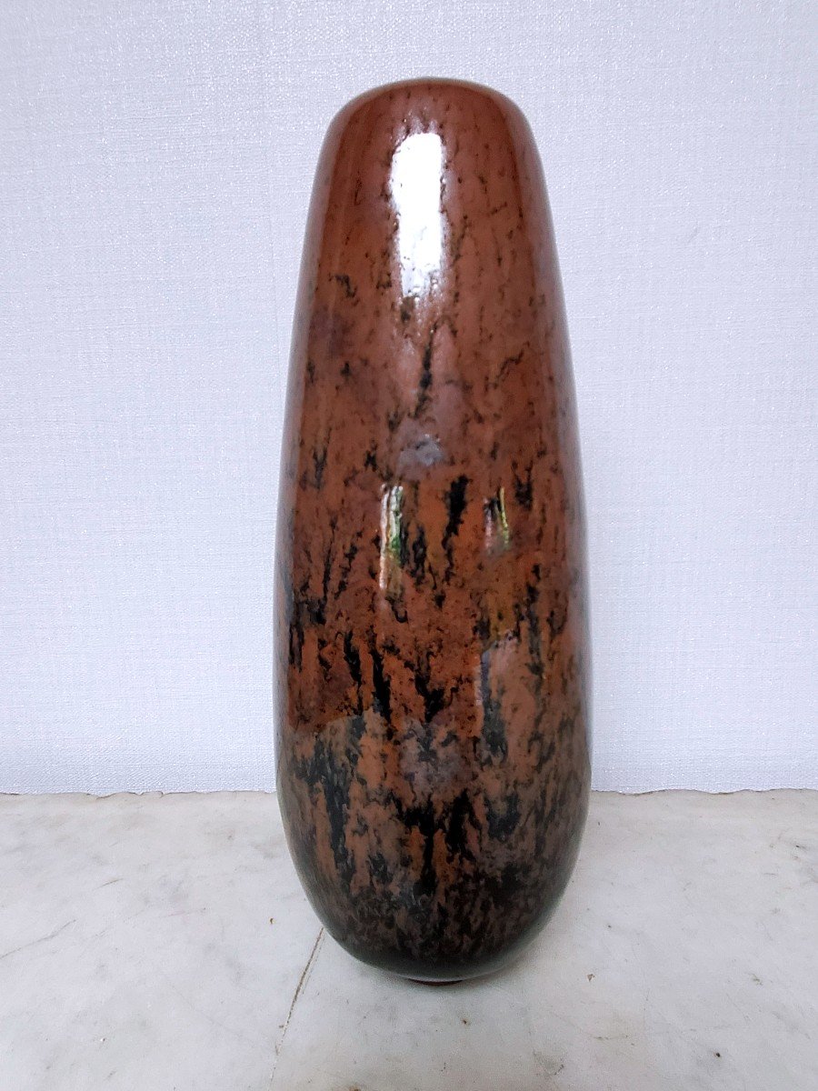 Vincent Beague - 1955-2015 - Fuseau Vase In Sandstone - 20th