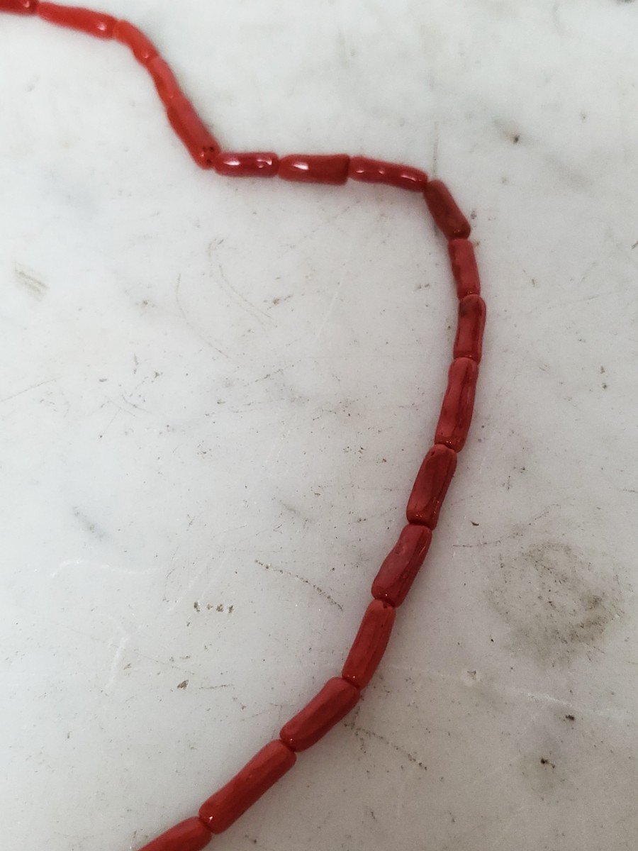 Bijoux - Collier En Corail Rouge Sang .-photo-8