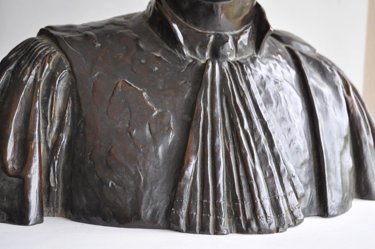 Adelin Salle (1884-1952) - Founder Verbeyst - Sculpture, A Man Of Law - Bronze-photo-3