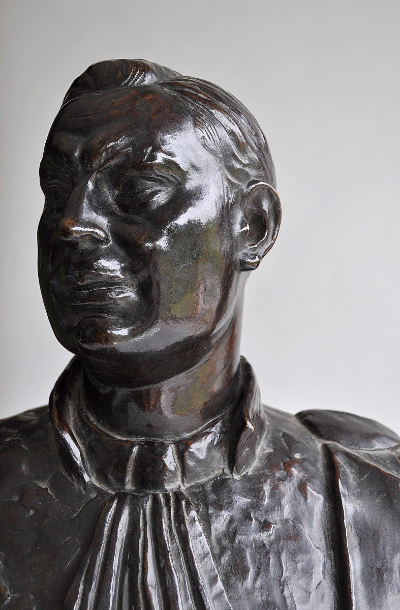 Adelin Salle (1884-1952) - Founder Verbeyst - Sculpture, A Man Of Law - Bronze-photo-4