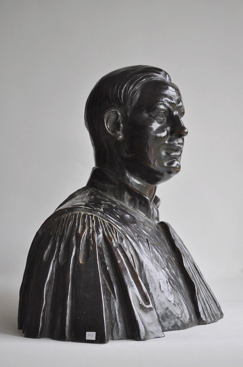 Adelin Salle (1884-1952) - Founder Verbeyst - Sculpture, A Man Of Law - Bronze-photo-1