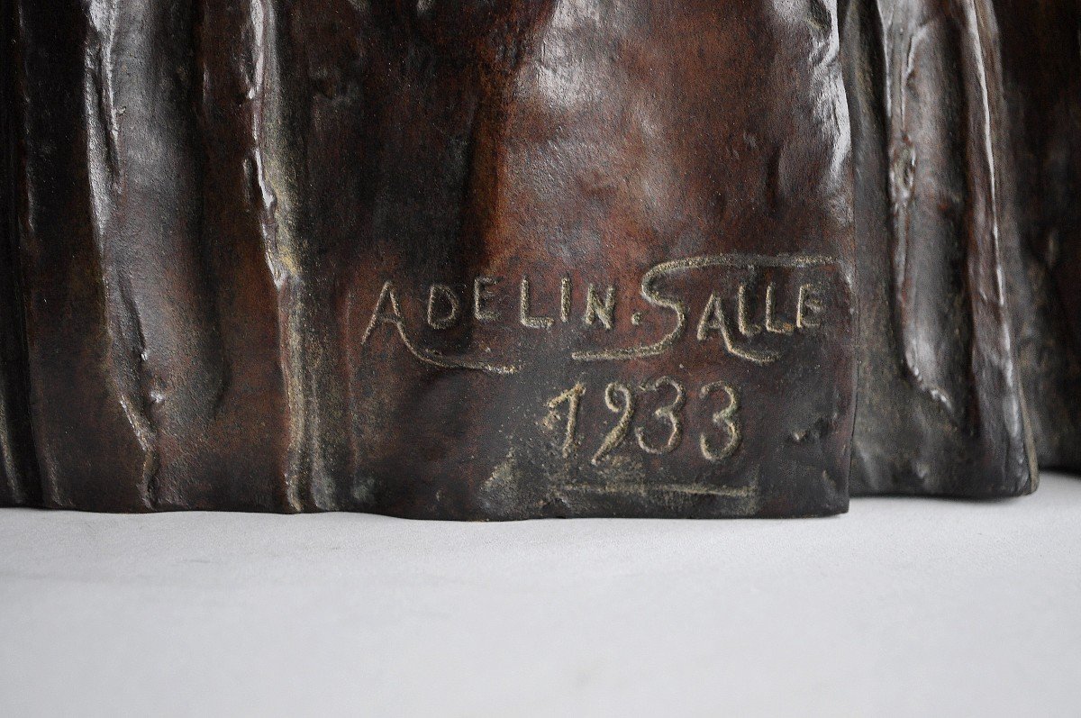 Adelin Salle (1884-1952) - Founder Verbeyst - Sculpture, A Man Of Law - Bronze-photo-4