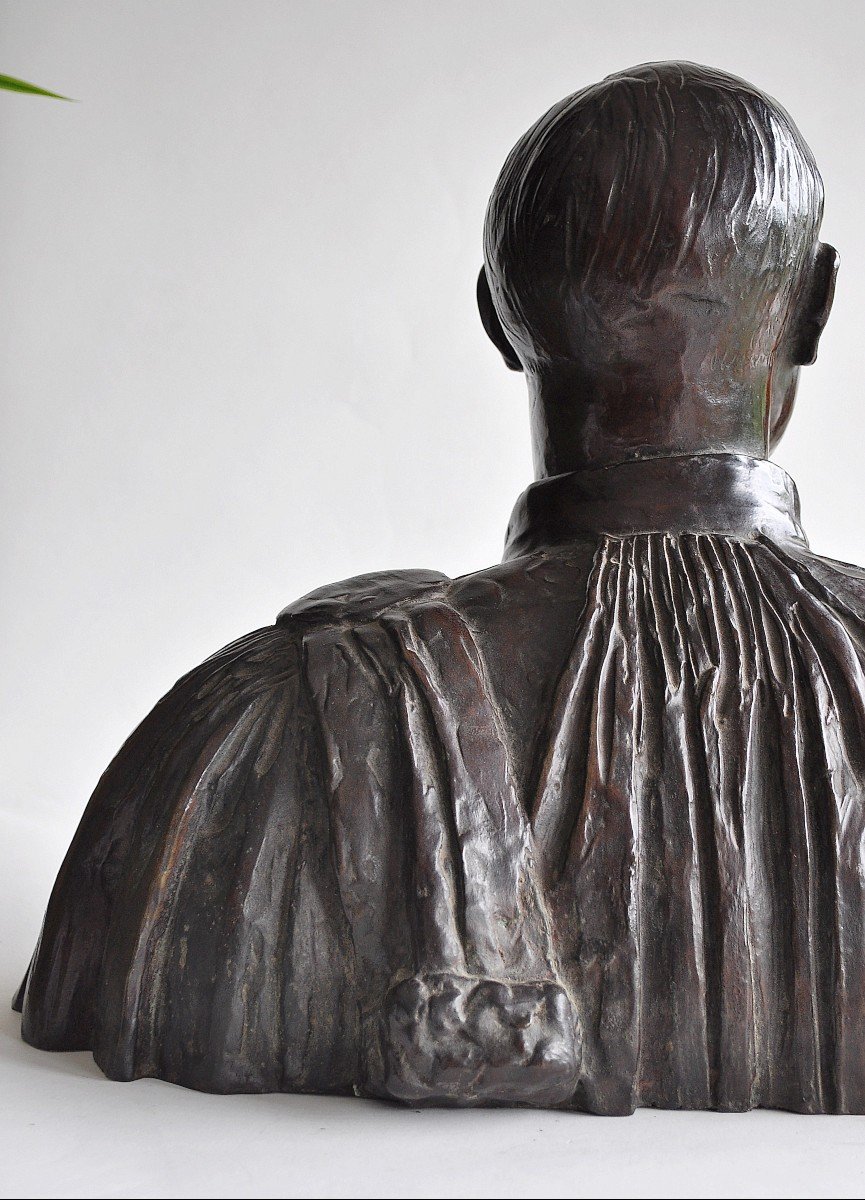 Adelin Salle (1884-1952) - Founder Verbeyst - Sculpture, A Man Of Law - Bronze-photo-5
