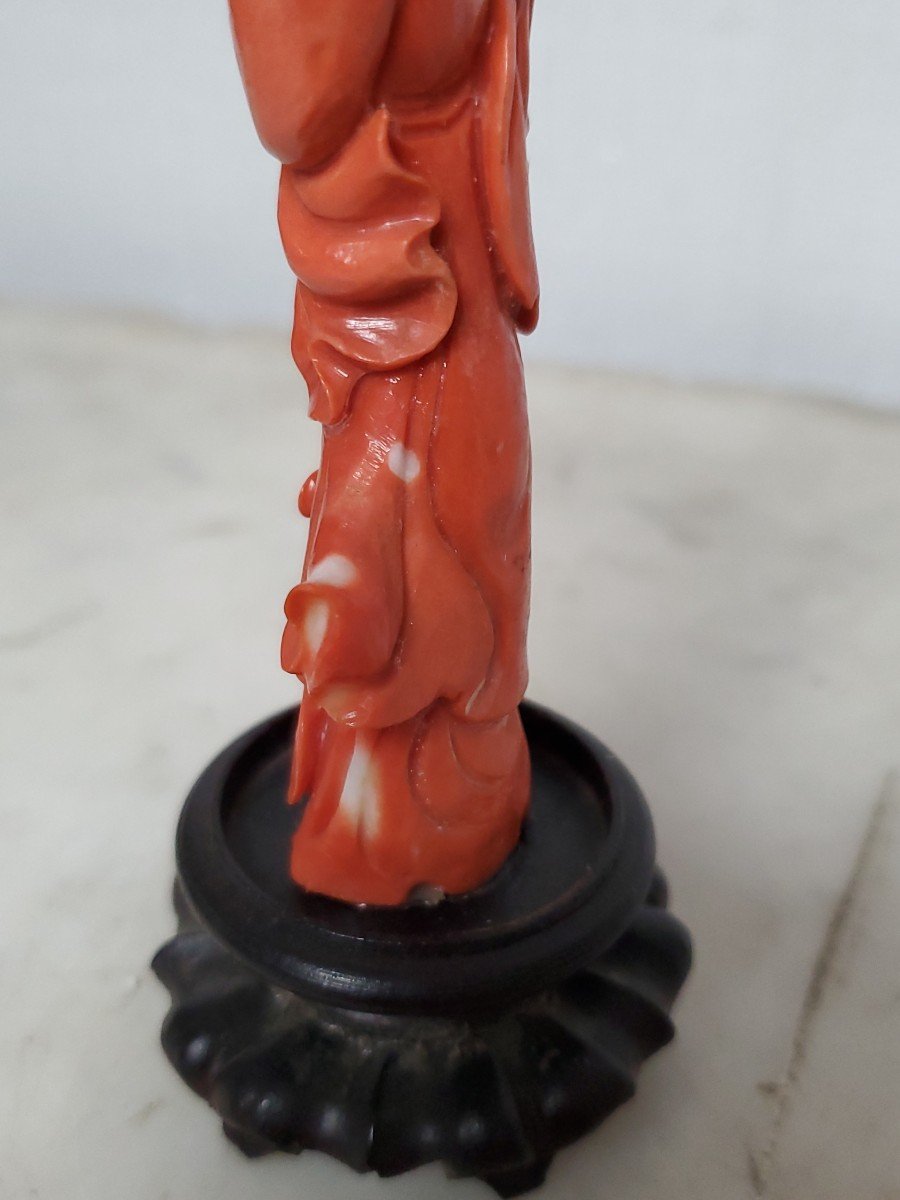 Sculpture En Corail Rouge - XIX/xxème-photo-6