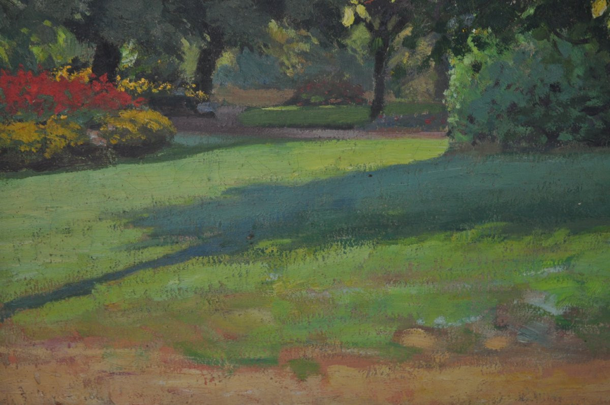 Maurice RUFFIN - Huile sur toile - Jardin de la Rhonelle - 1934-photo-4