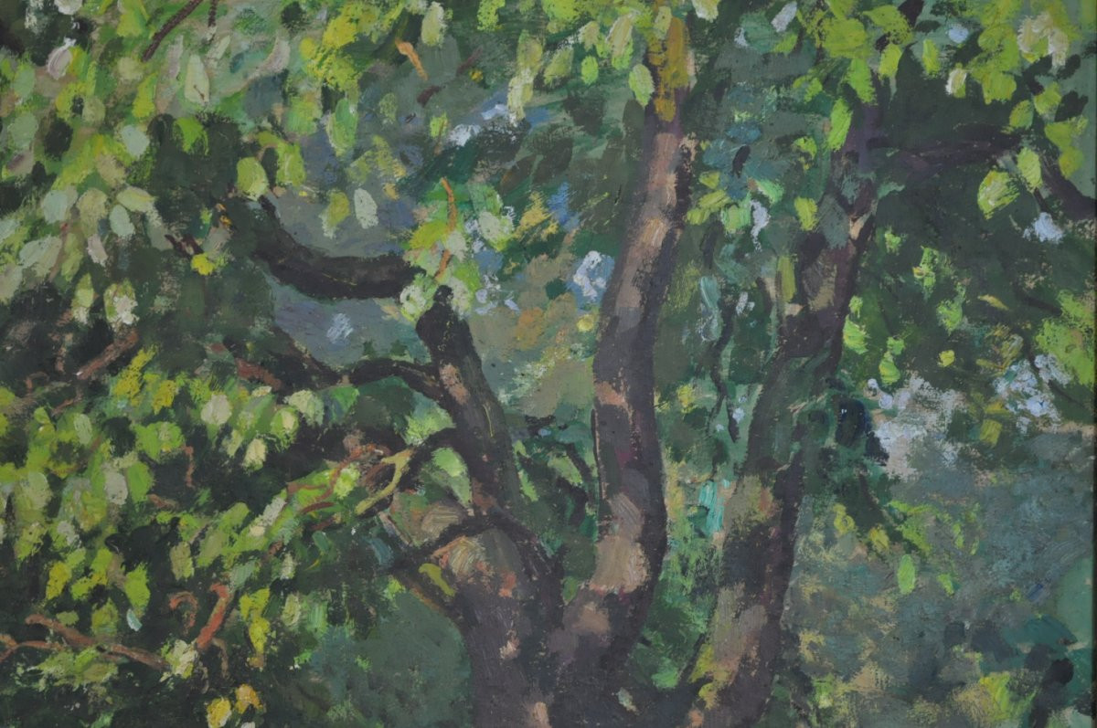Maurice RUFFIN - Huile sur toile - Jardin de la Rhonelle - 1934-photo-2