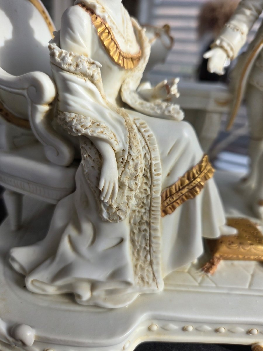 Group Of Elegant Men In Biscuit Porcelain - 20th Century-photo-7