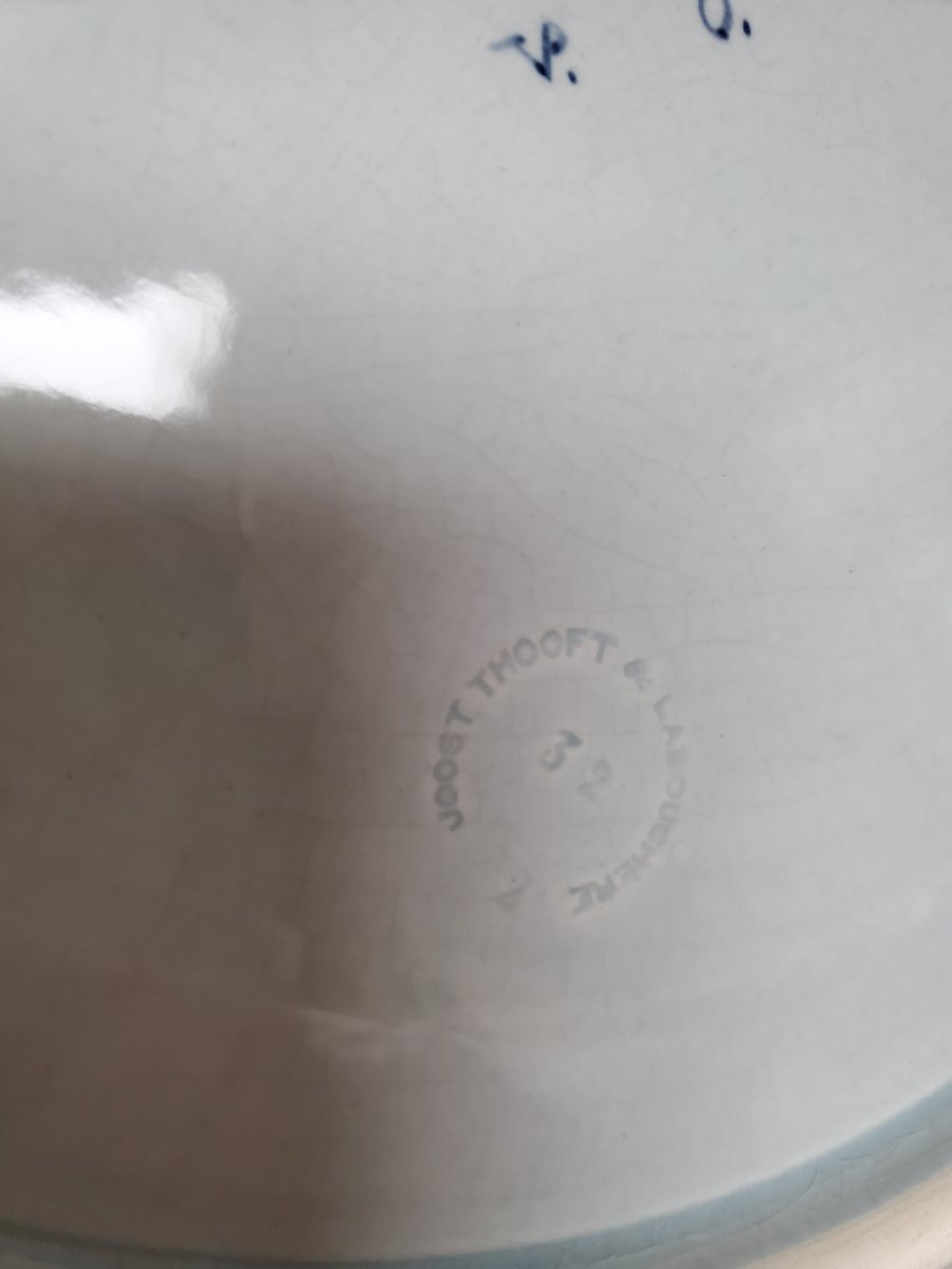 Plat creux en Faïence de Delft - Signé - XIXème-photo-6