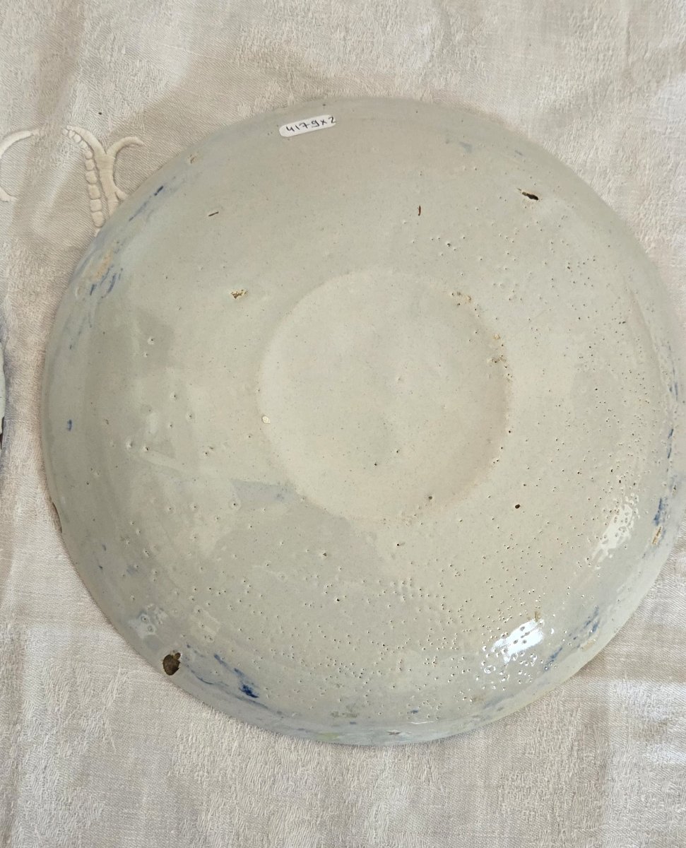 Pair Of Delft Earthenware Plates - 18th Century-photo-8