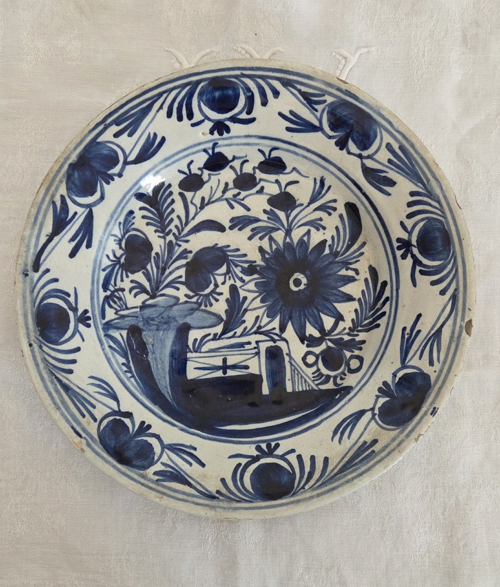 Assiette en faïence de Delft - XVIIIème-photo-2