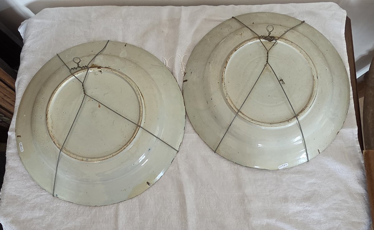 Pair Of Delftware Plates - 18th Century-photo-6