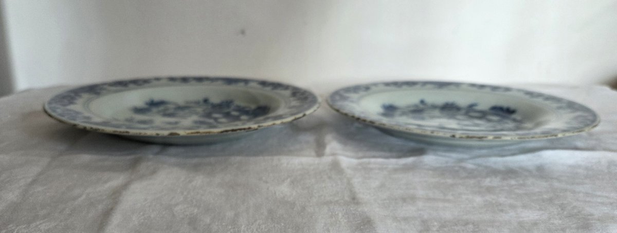 Delft - Set Of 4 18th-century Earthenware Plates-photo-5