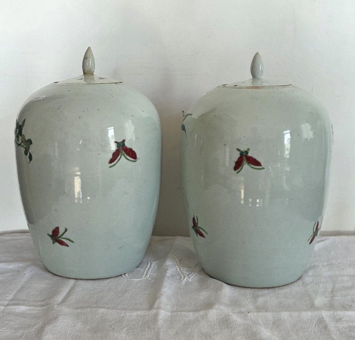 Paire de pots couverts - Chine XIXème-photo-3