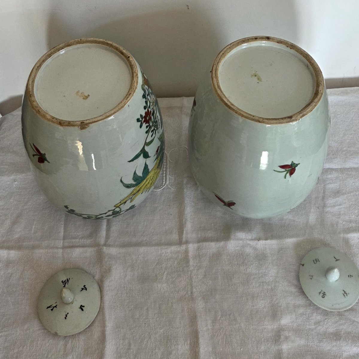 Paire de pots couverts - Chine XIXème-photo-6