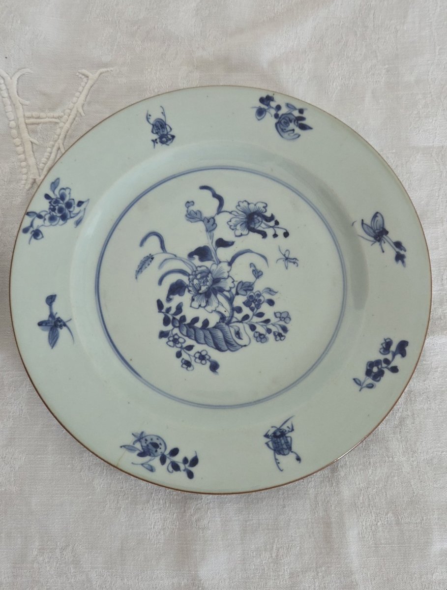 China - Pair Of Porcelain Plates - 18th Century-photo-4